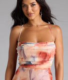 Korey Lace-Up Mermaid Abstract Formal Dress
