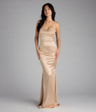 Priscilla Formal Satin Strapless Mermaid Dress