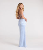 Own every entrance in the Kehlani Formal Floral Lace Slit Mermaid Dress, a light blue party dress perfect for milestone birthdays and grad parties, or dancing through summer nights and unforgettable bachelorette celebrations.