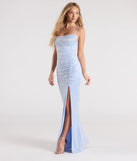 Own every entrance in the Kehlani Formal Floral Lace Slit Mermaid Dress, a light blue party dress perfect for milestone birthdays and grad parties, or dancing through summer nights and unforgettable bachelorette celebrations.