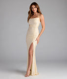 Own the spotlight in the Kehlani Formal Floral Lace Slit Mermaid Dress, a ivory formal dress crafted to deliver luxe style for autumn weddings, Military Balls, or any special event.