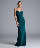 Turn heads at Prom 2025 in this hunter green prom dress, where statement-making details meet the iconic style of the Edna Open Back Mermaid Formal Dress.