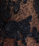 Turn heads at Prom 2025 in this black prom dress, where statement-making details meet the iconic style of the Lucia Lace Corset Slit Satin Formal Dress.