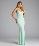 Liz Lace-Up Mermaid Glitter Formal Dress