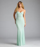 Liz Lace-Up Mermaid Glitter Formal Dress