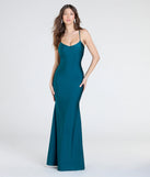 The Mindy Strappy Back Mermaid Formal Dress in hunter is a stunning green prom dress designed to capture attention with its fresh or bold color and effortlessly stylish silhouette.