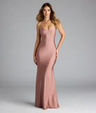 Own the spotlight in the Mindy Strappy Back Mermaid Formal Dress, a mauve formal dress crafted to deliver luxe style for summer weddings, Army Balls, or any special event.