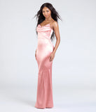 Make a bold statement in the Jackie Floral Sequin Trim Satin Formal Dress in rose, the perfect spring dress for weddings, cocktail hours, nights out, and/or seasonal celebrations.