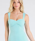 Turn heads at Prom 2025 in this blue prom dress, where statement-making details meet the iconic style of the Halie Open Back Mermaid Glitter Formal Dress.