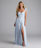 Vittoria Flutter Sleeve A-Line Chiffon Formal Dress
