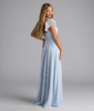 Vittoria Flutter Sleeve A-Line Chiffon Formal Dress
