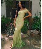 Mona Off-Shoulder Slit Mermaid Formal Dress