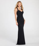 Celebrate in style with the Tatiana Lace-Up Mermaid Glitter Formal Dress, a black formal wedding guest dress featuring an elegant silhouette and luxe details, perfect for a black-tie celebration.