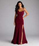 Step into summer looking effortlessly chic in the Cesca Corset Slit Mesh Formal Dress in burgundy, a must-have Windsor dress for your warm-weather wardrobe.