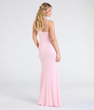 Flaunt your silhouette in the tight Kaitlyn Cowl Neck Slit Beaded Sequin Formal Dress in pink, a bodycon dress that empowers your look with bold style and effortless edge.
