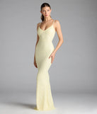 Turn heads at Prom 2025 in this yellow prom dress, where statement-making details meet the iconic style of the Kaylie V-Neck Bodycon Sequin Bead Formal Dress.