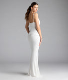 Flaunt your silhouette in the tight Kaylie V-Neck Bodycon Sequin Bead Formal Dress in white, a bodycon dress that empowers your look with bold style and effortless edge.