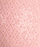 Sophina Cold Shoulder Pearl Beaded Sequin Formal Dress