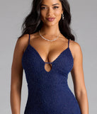 Aiza V-Neck Slit Beaded Formal Dress