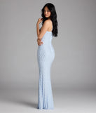 Elliot Rhinestone And Pearl Mesh Mermaid Dress