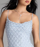 Elliot Rhinestone And Pearl Mesh Mermaid Dress