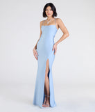 Step into the Prom 2025 dance in the Delia Formal Cowl Neck Long Dress in light blue, a stunning blue prom dress designed to complement any theme with its timeless allure and statement-making style.