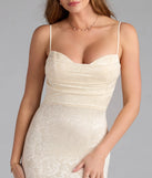 Haisley Open Back Floral Lace Mermaid Dress