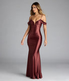 Turn heads at Prom 2025 in this brown prom dress, where statement-making details meet the iconic style of the Jelene Cold Shoulder Mermaid Satin Formal Dress.