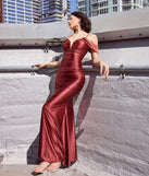 Jelene Cold Shoulder Mermaid Satin Formal Dress