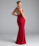 Turn heads at Prom 2025 in this red prom dress, where statement-making details meet the iconic style of the Fabienne Open Back Slit Mermaid Formal Dress.