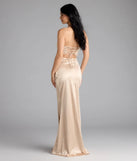 Elenora Lace-Up Mermaid Satin Formal Dress