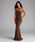 Georgina Strapless Lace-Up Mermaid Formal Dress