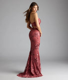 Ariela Lace-Up Cutout Mermaid Formal Dress