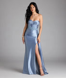 Christiane Corset Satin Formal Dress With Sash