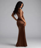 Rosella Open Back Mermaid Satin Formal Dress