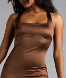 Rosella Open Back Mermaid Satin Formal Dress