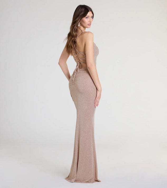 violetta sequin lace-up mermaid dress Joan Lace-Up Mermaid Glitter Formal Dress