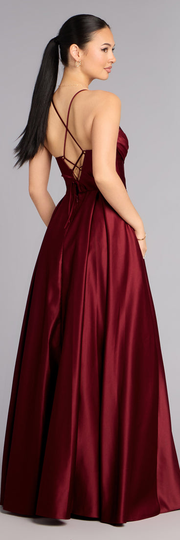 Kaitlynn Satin Lace-Up Ball Gown | Windsor Kaitlynn Satin Lace-Up Ball Gown | Windsor