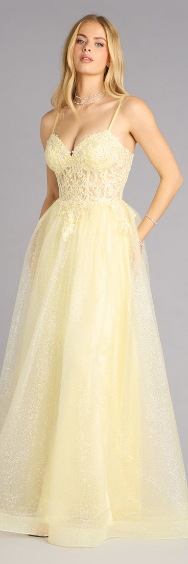 Lexi Glitter Corset A-Line Ball Gown