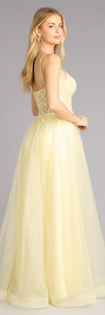 Lexi Glitter Corset A-Line Ball Gown