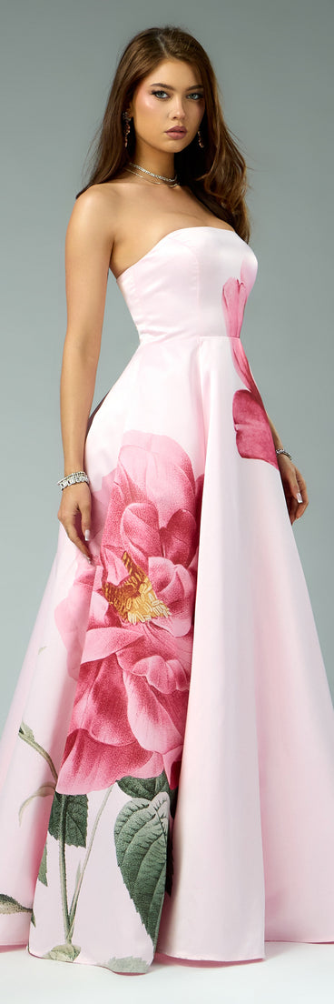 Susan Floral A-Line Ball Gown