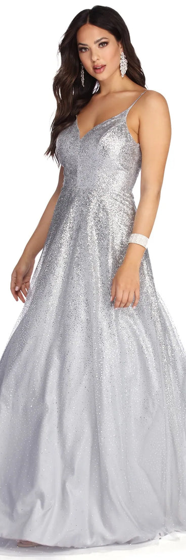 Mira Glitter Glow Ball Gown