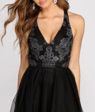 Renee Caviar Beaded Tulle Dress