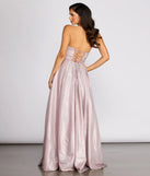 Kylie Strapless Glitter Ball Gown