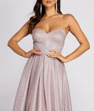 Kylie Strapless Glitter Ball Gown