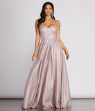 Kylie Strapless Glitter Ball Gown