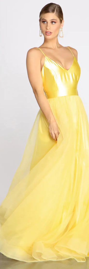 Belle Satin Tulle Ball Gown