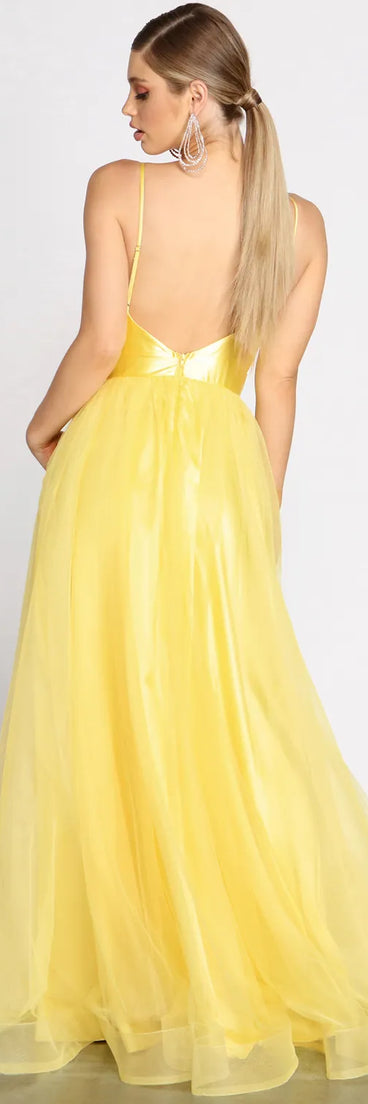 Belle Satin Tulle Ball Gown