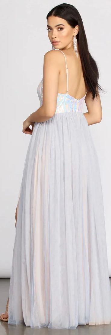 Nicolette Sequin & Tulle Dress