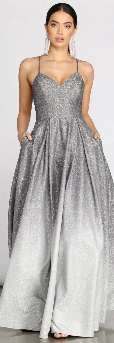 Gemma Shine Ombre Tulle Gown